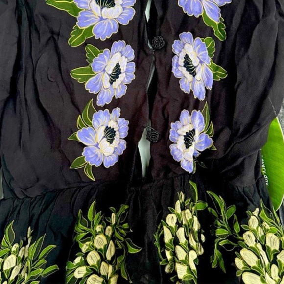 NWT FARM Rio Ruffled Printed Tiered Gown (S) - Picture 6 of 6